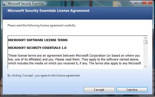 Скачивание последних обновлений определений для Microsoft Security Essentials