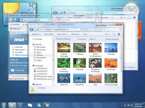 Интерфейс Windows 7